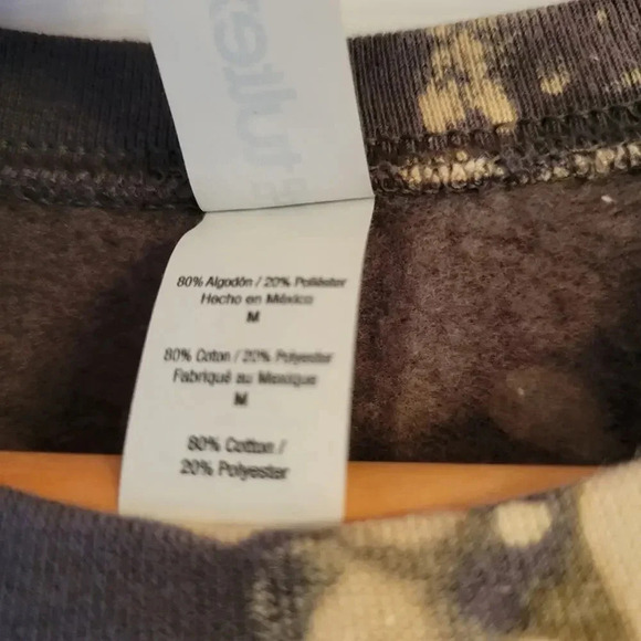 Ice Tie Dyed Upclycled Gray White Oversized Crewneck Sweatshirt Medium - Picture 5 of 5